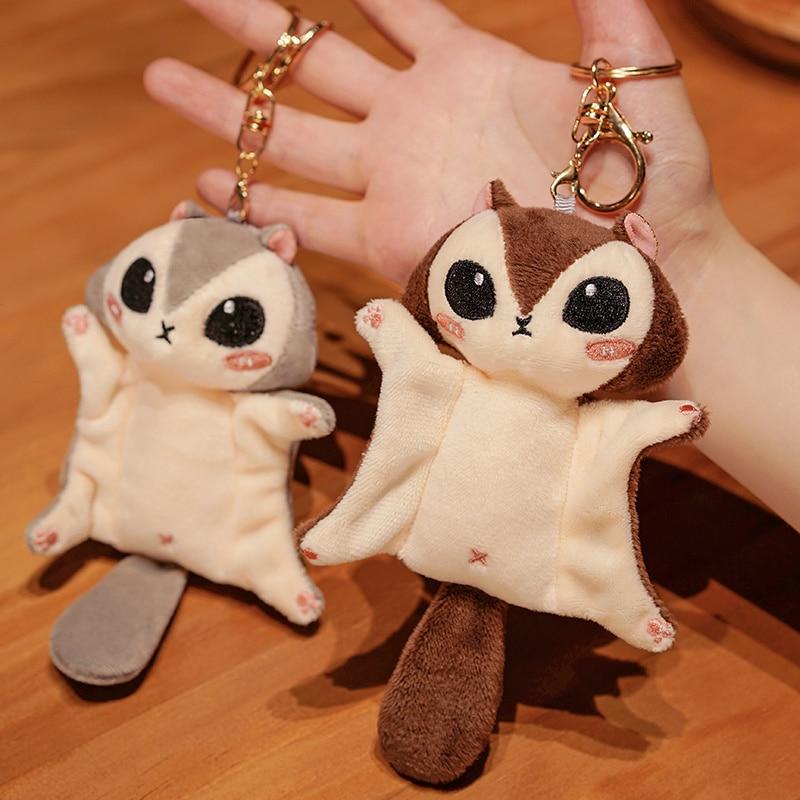 Glider Plush Stuffed Dolls Bag Keychain Super Cute Australian Squirrel Glider Stuffed Animals Toy Gifts For Kids