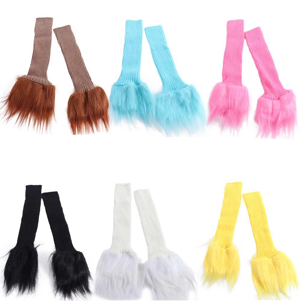 Лолита Плюшевые гетры Пэчворк Накладка на ноги Y2K Эластичные чулки Женщины Женский