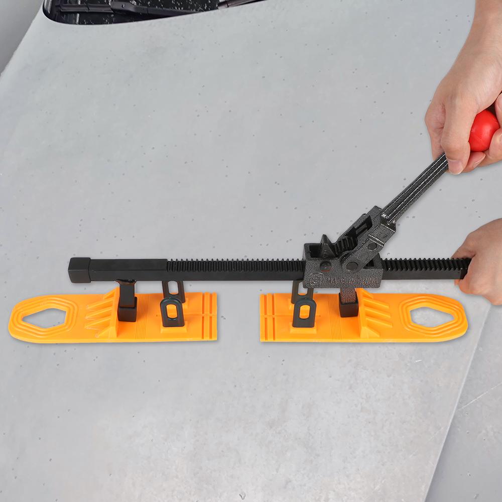 Автомобильный съемник вмятин, комплект для ремонта кузова без покраски с 2 шт., язычки для вытягивания клея, ручной расширитель, инструмент для удаления вмятин оранжевого цвета