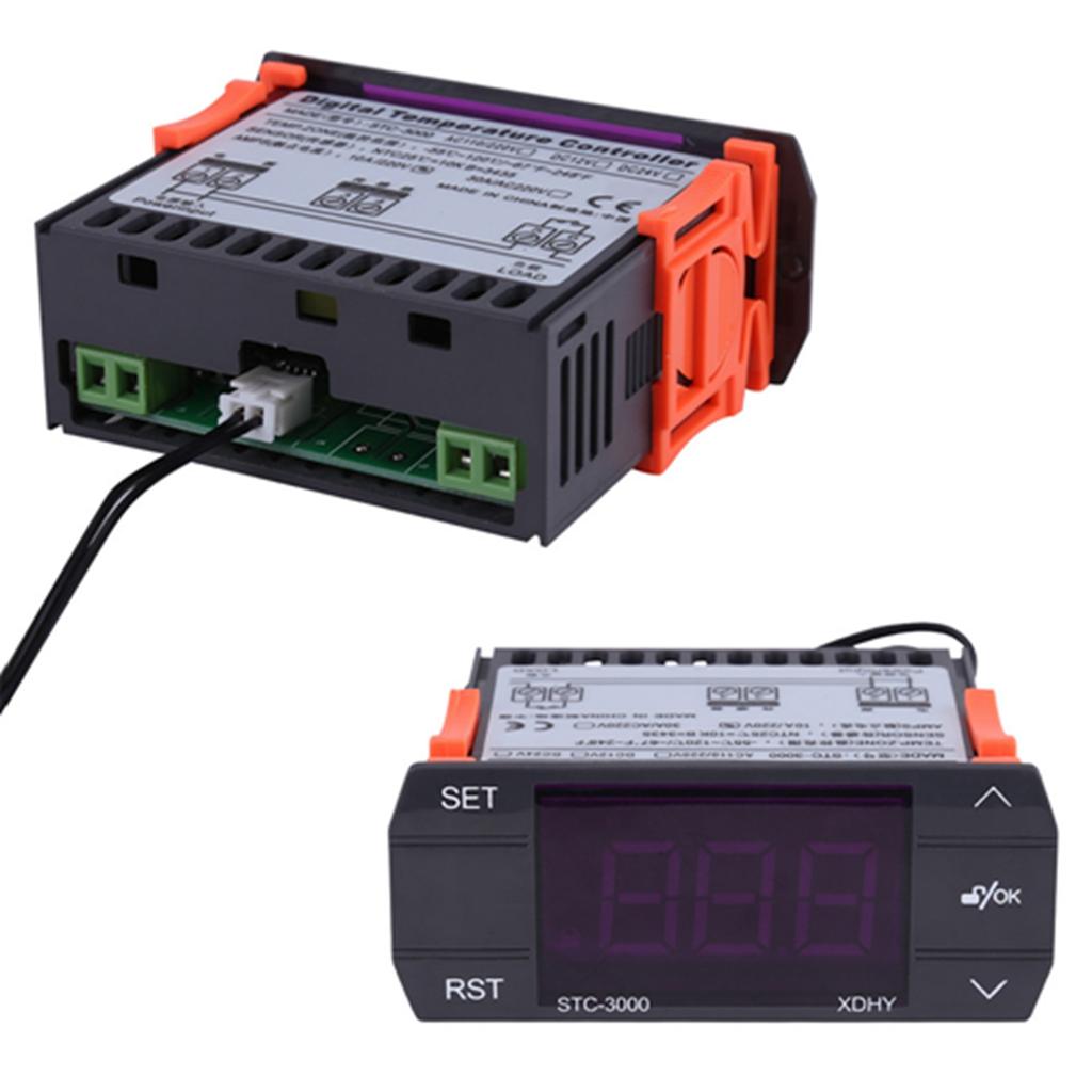 STC3000 220V Touch Digital Temperature Controller Thermostat With Sensor(30A)