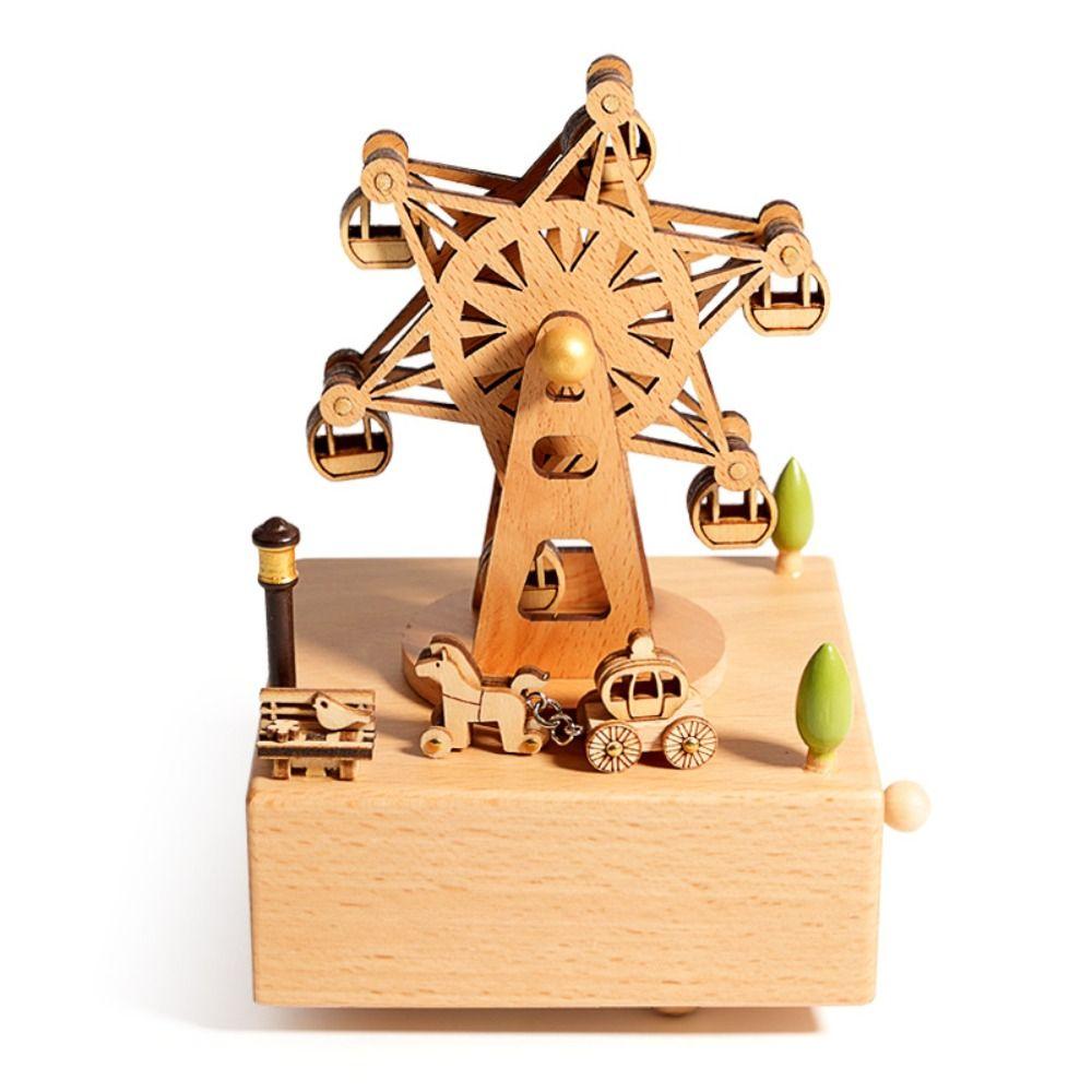 Ballet Dancing Girl Wooden Carousel Music Box Musical Jewelry Box  Children's Toys