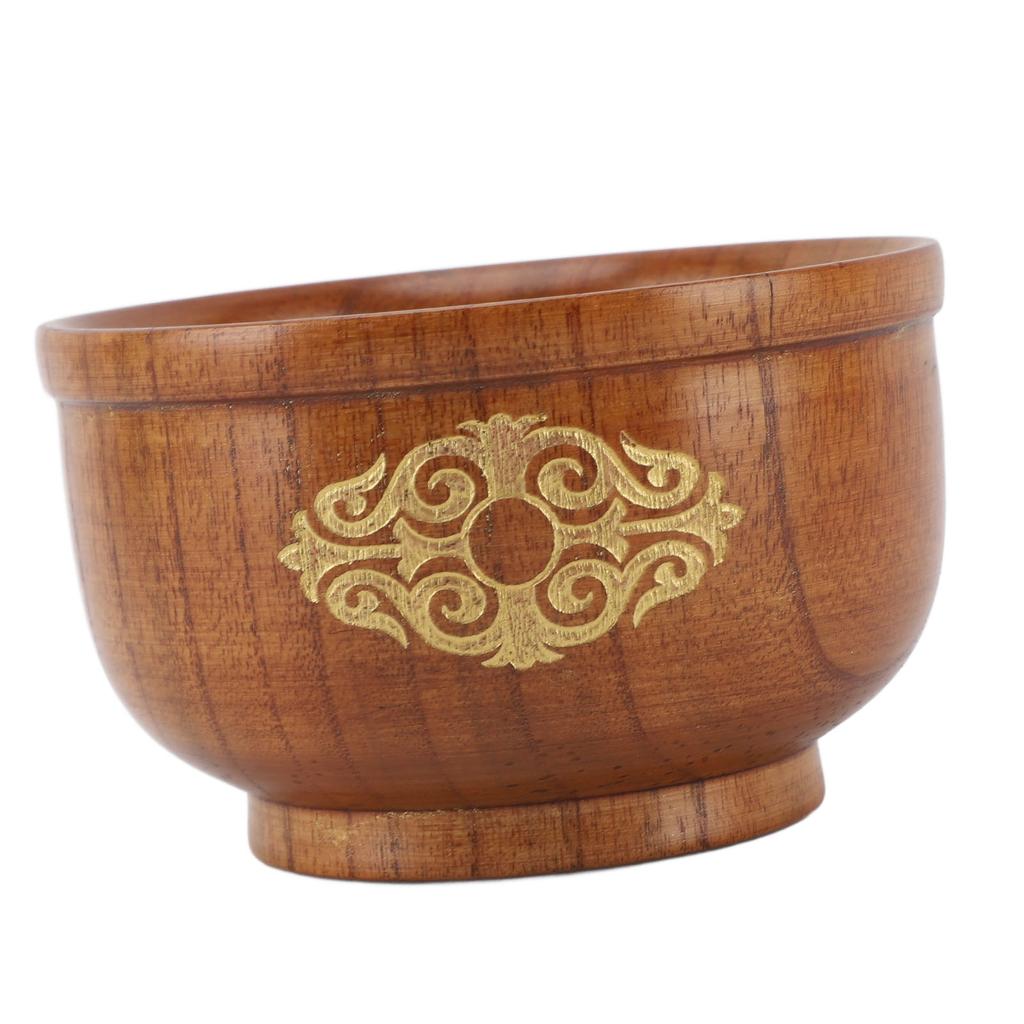 Миска из кислой древесины ююбы, защищающая от ожогов, для риса, еды, молока, чая, супа.