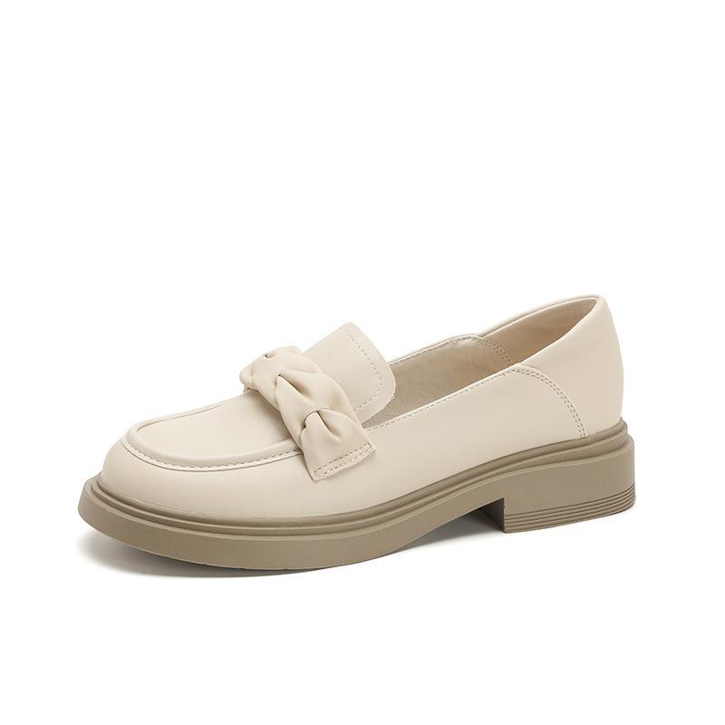 Женская обувь Yuexinwang из натуральной кожи на плоской подошве Huizhou, виноградные мокасины той же расцветки, весенние новые универсальные туфли с круглым носком из кожи