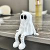 1/3Pcs 3D Printed Halloween Ghost Figurine Movable Joints Ghost Statue with Articulated Legs Stress Relief Mini Ghost Fidget Toy Decoration