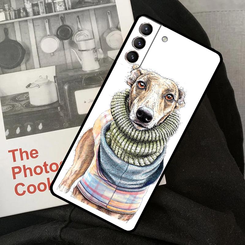 Galgo Greyhound Dog Phone Case For Samsung Galaxy S24 Ultra S22 S23 S20 S21 S24 FE S9 S10 Plus Note 10 20 Ultra