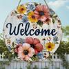 2d Flat 20*20cm, Popular Home Decoration Welcomes Flowers, Wooden Circular Signs, Creative Decorative Signs, for Kitchen, Office, Garden, Bar Decor.