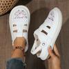 Shoes Women Summer Platform Sandals Women Luxury Sandals Designers Shoes Genuine Leather Breathable Flat Casual Ladies Sandals