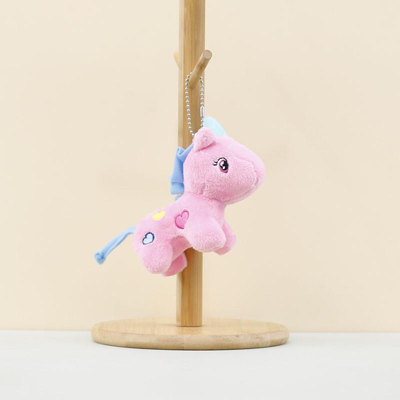 Charming Colorful Unicorn Plush Keychain Lovely Stuffed Animal Ideal For Gifts
