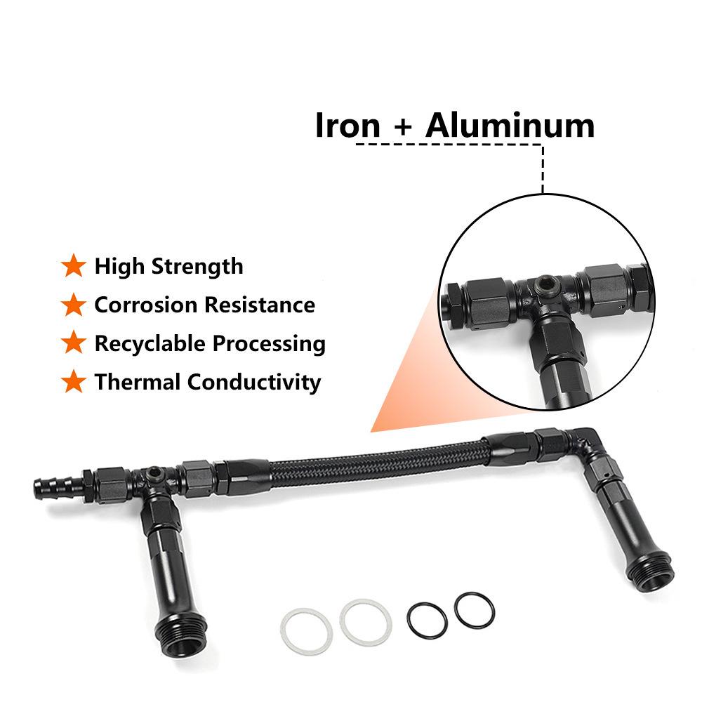 AN6 3-Way Fuel Line Kit for 4150 Holley Carburetors