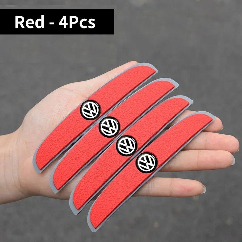4PCS Car Door Edge Protector Guards Sticker Strip For Volkswagen VW Scirocco Jetta Beetle Golf Passat Polo Tiguan Sharan Touran