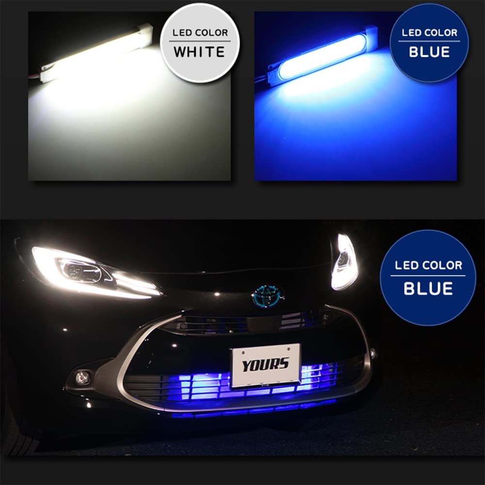 YOURS New Aqua LED Bumper Interior Illumination [Blue] AQUA Blue White Welcome Lamp Foot
