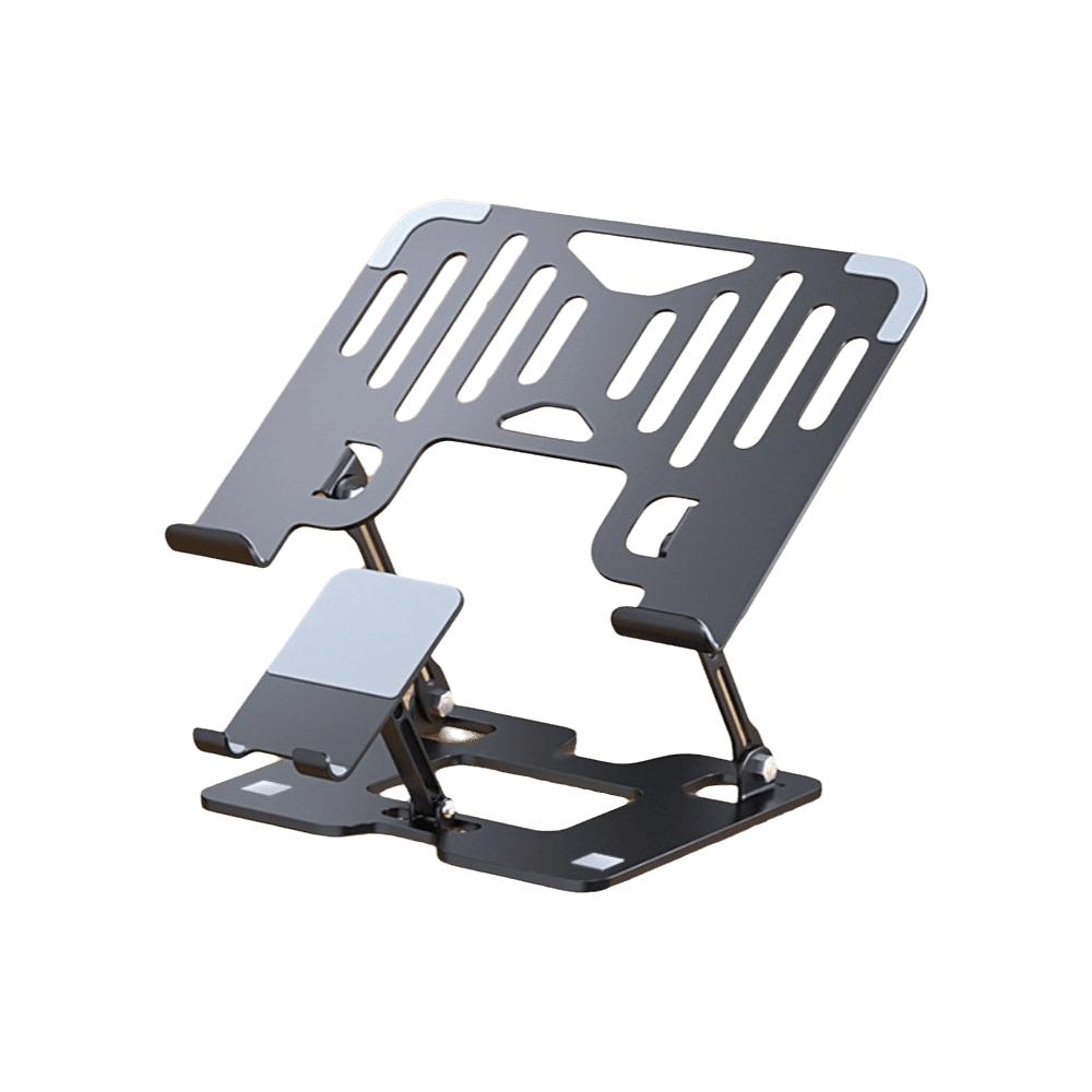 2-in-1 Laptop Stand Phone Holder Ergonomic Notebook Rack Laptop Cooling Stand Streaming