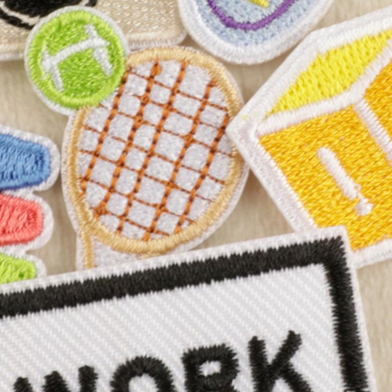 8 Pcs Sew On/Iron On Patches Camera Embroidered Patches Tennis Racket Sewing Patches Applique for Backpacks Decorations
