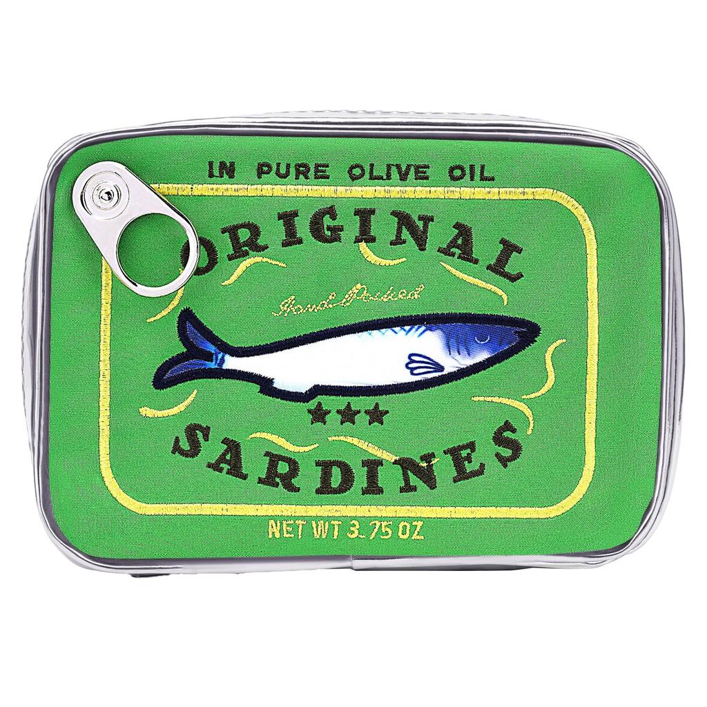 Симпатичная большая вместительная сумка для хранения консервных банок из-под сардин, интересная и персонализированная ручная косметичка