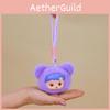 Cute Vinyl Doll Bear Head Plush Keychain With Soft Short Plush For Bag Decoration Gift For Kids