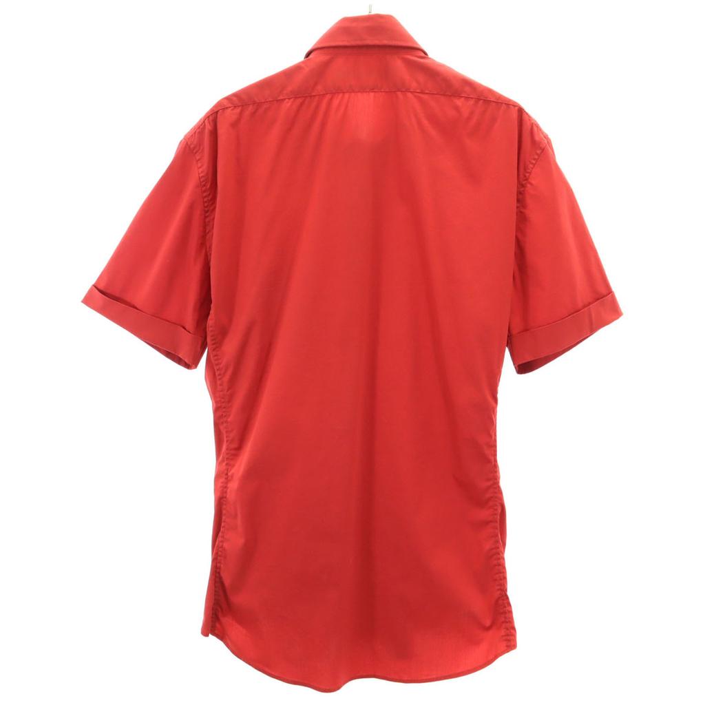 Gucci Сделано в Италии Короткий рукав Эластичная рубашка 42 Красный Мужская Б/у