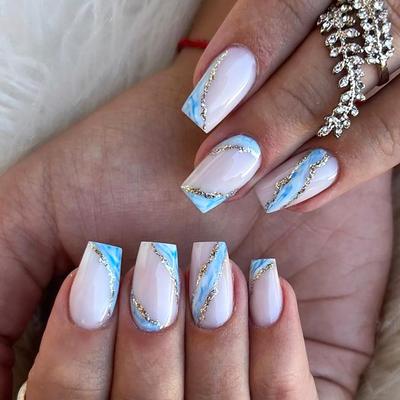 Nail Art Nail Piece Белый искусственный ноготь Nail Piece Короткий ноготь Тип ногтя Nail Piece
