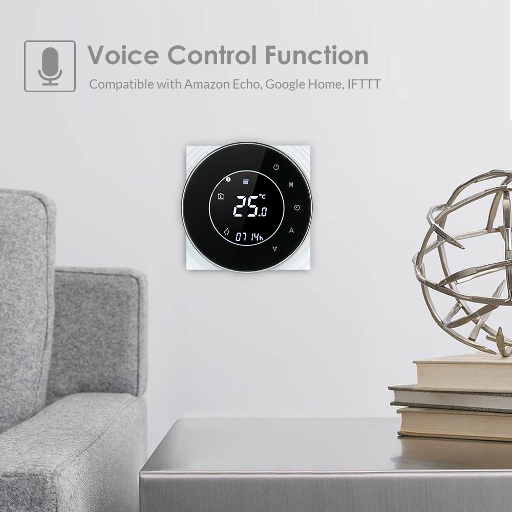 Programmable Gas Boiler Heating Thermostat Dry Contact Temperature Controller Touchscreen LCD with