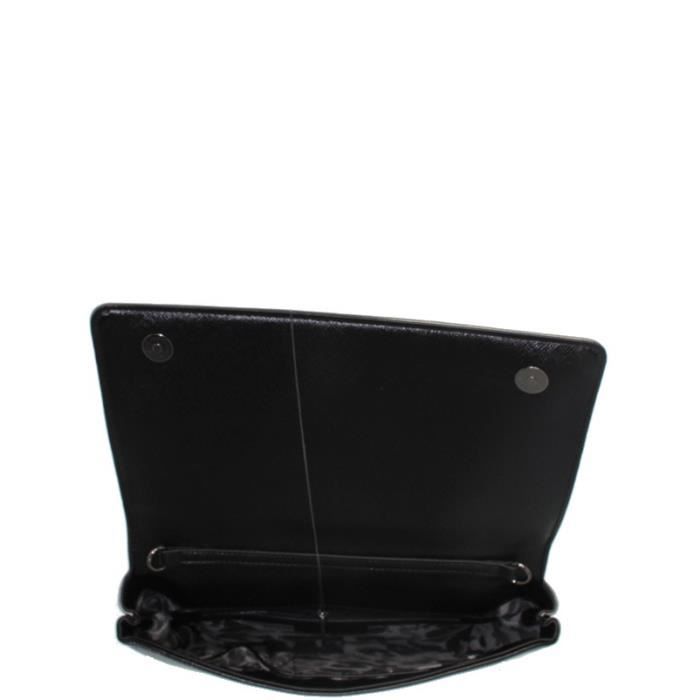 Pochette - CHRISTIAN LACROIX - 5C02 (Black) - Cuir Saffiano - Monogramme en relief - Sangle amovible