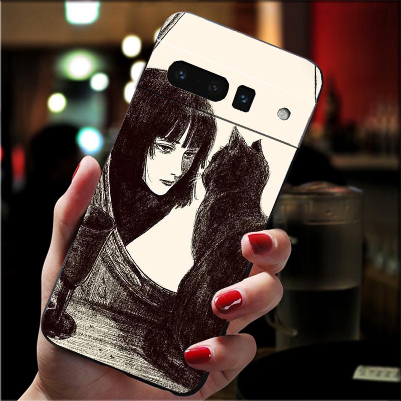 For Google Pixel 10 9 Pro XL Silicone Phone Soft Case For Google Pixel 9A 8A 7A 6A 5 Cover Shell Cat Lady Art