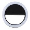 Selfie LED Ring Flash Light Portable Phone Selfie Lamp Luminous Clip Lamp for iPhone(Black)