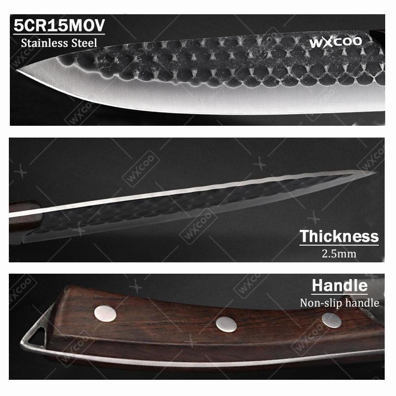 Набор из 2 шт. Ножи для обвалки, мясника, шеф-повара из нержавеющей стали, кухонные кованые вручную, для нарезки мяса, мини-универсальные, кухонные ножи, овощные ножи, топорики