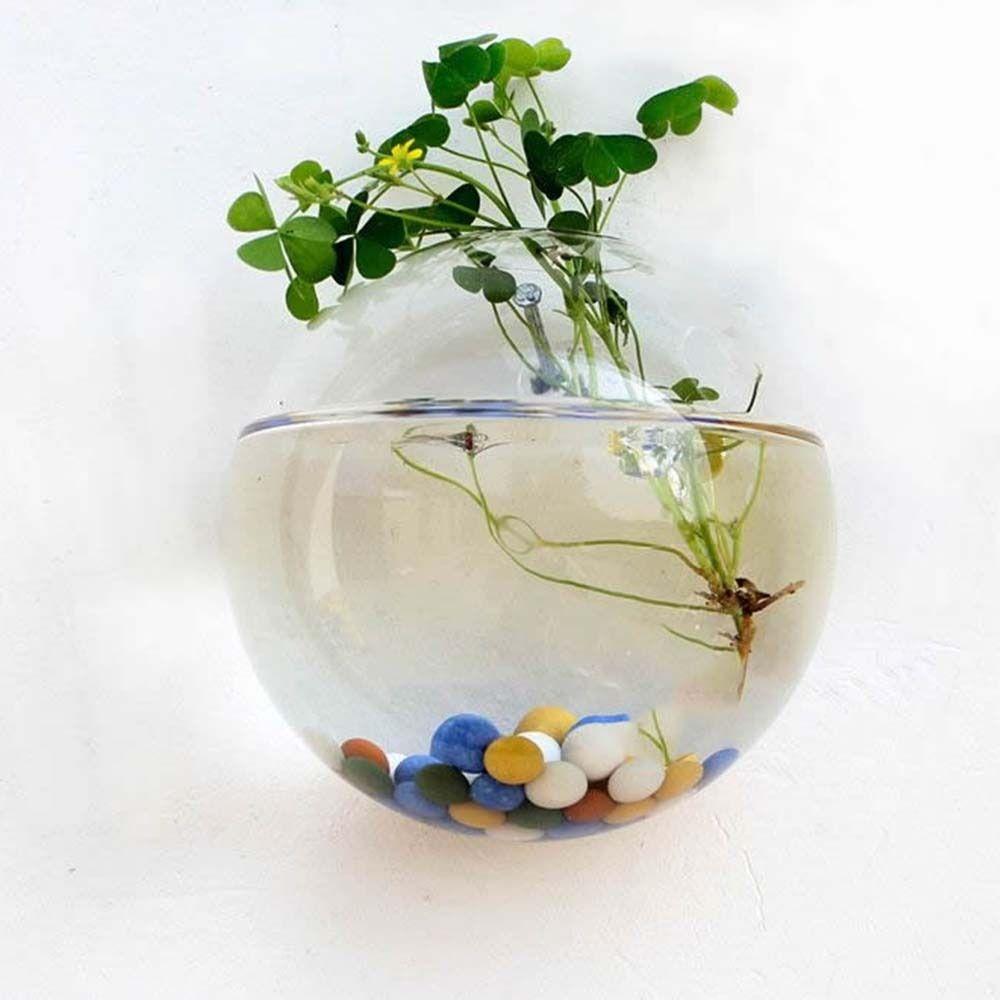 Plants Holder Wall Mounted Vase Fish Tank Flower Arrangement Bottle Unique Flower Pot  Living Room
