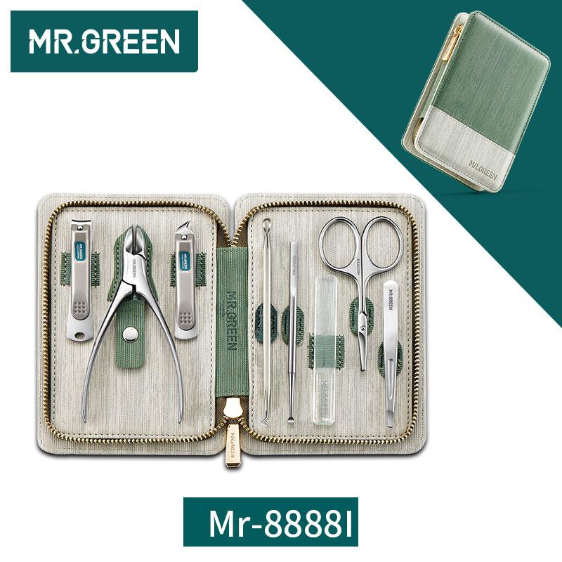 MR.GREEN Manicure Set Pedicure Sets Nail Clipper Stainless Steel Professional Nail Cutter Tools with Travel Case Kit