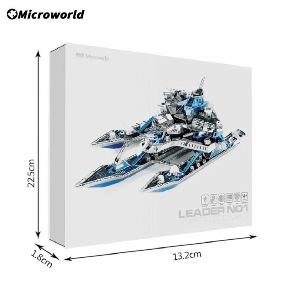 Microworld 3D Металлические Пазлы Игры Военный Лидер Военный Корабль Линкор №1 Модели для Сборки DIY Пазлы Игрушки Подарки на День Рождения Для Взрослого Ребенка