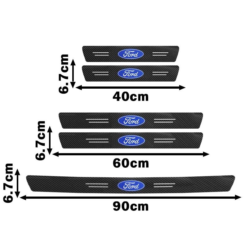 Car Door Sill Threshold Anti Scratch Protector Stickers Accessories For Ford Focus mk2 3 Fiesta mk7 Ranger Mondeo mk4 S-MAX Kuga AF3