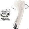 Vibromasseur - SATISFYER - SPINNING G-SPORT 1 - Beige - Silicone - Résistant à l'eau IPX7