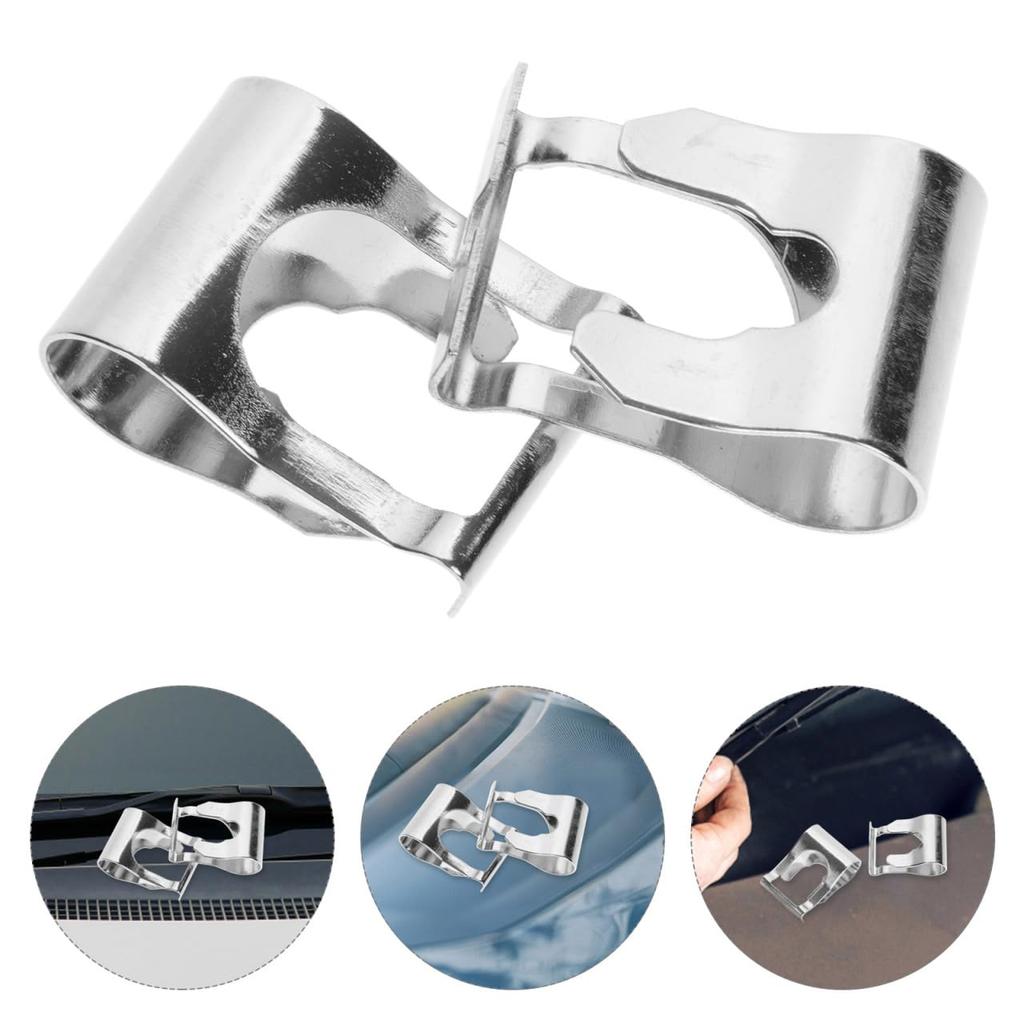 Iplusmile 1 Pair Wiper Linkage Clip Windshield Wiper Linkage Bush Wiper Motor Linkage Rod Clip Link Repair Clip Metal Silver