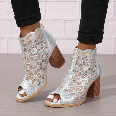 Женские босоножки на высоком каблуке, женская обувь, босоножки с открытым носком, новинка лета 2025, римская обувь, большой размер 35-43, zapatos de mujer