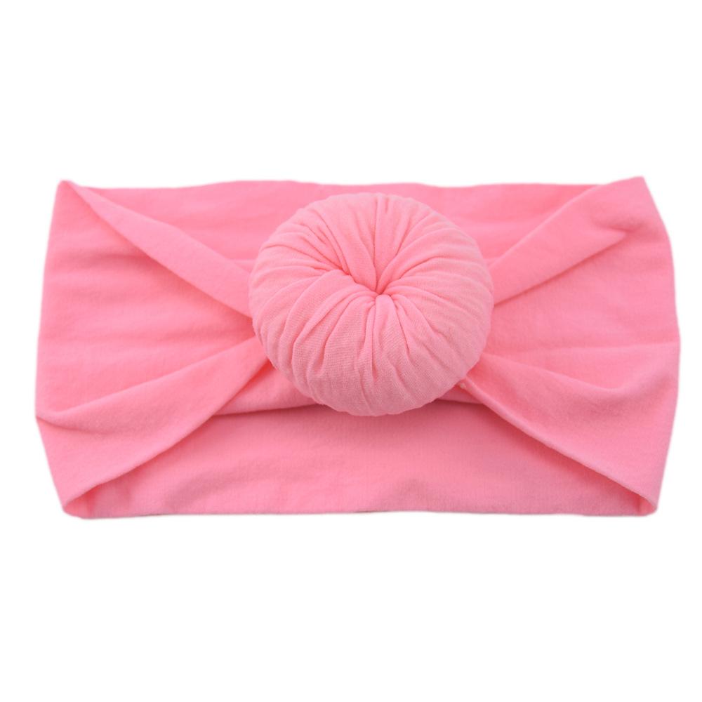 Детские головные уборы из нейлона, широкие детские аксессуары для волос, мягкие чулки с шариками, повязка на голову для малышей из нейлона, повязка на голову в виде пончика