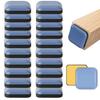 20-Pack Furniture Sliders, Stool Feet Floor Furniture Mute Pads for Tables and Chairs, Anti-Scratch, Anti-Noise, Adhesive (Blue, 20mm Square)