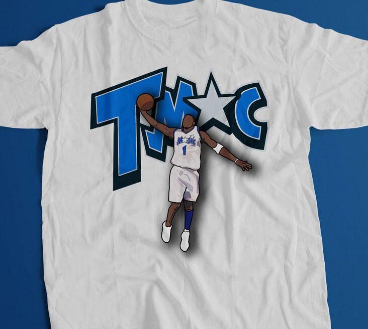 Tracy McGrady Graphic T-shirt White Short Sleeve All Sizes