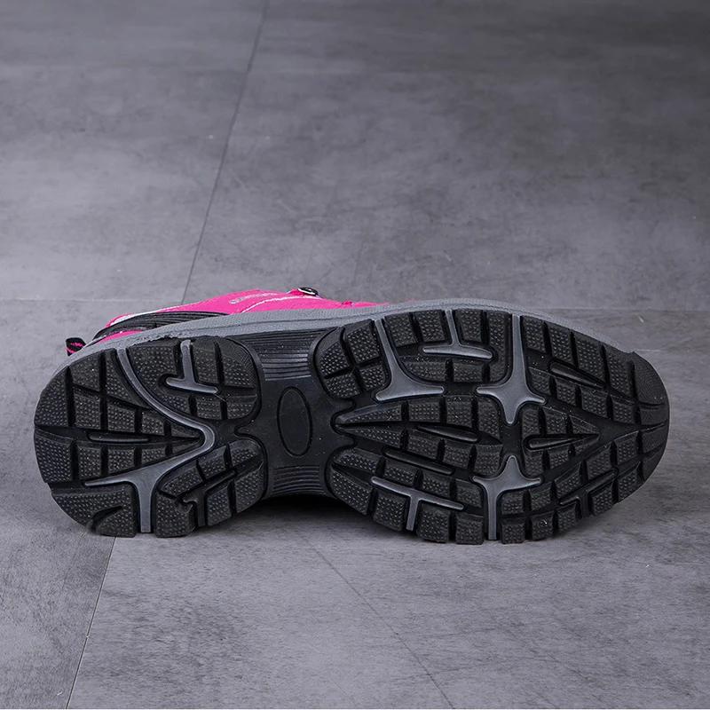 Женские альпинистские ботинки Модные многофункциональные противоскользящие походные ботинки для активного отдыха Походные тренировочные ботинки на шнуровке