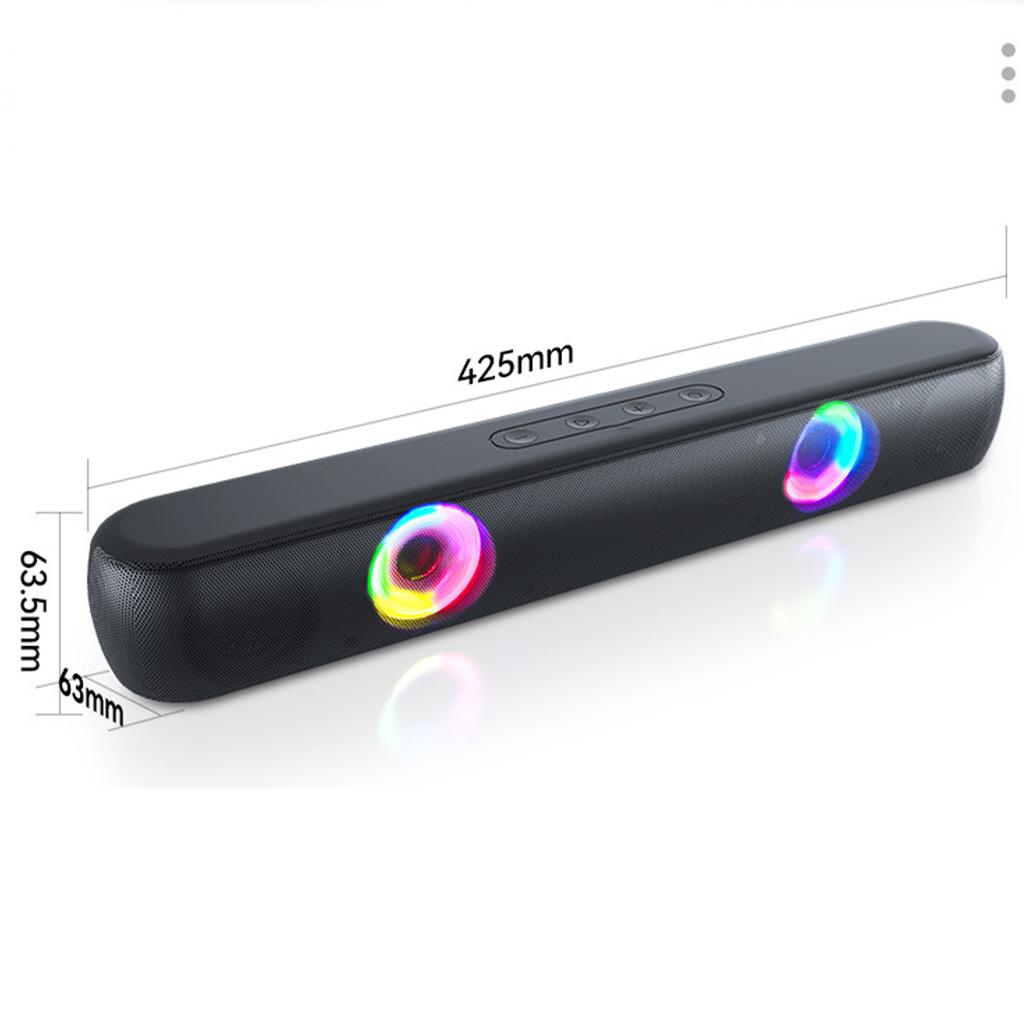 Длинная RGB светящаяся Bluetooth колонка B320 игровая домашняя стереосистема 3D высококачественная колонка Type-C