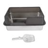 Stainless Steel Litter Box High Sides Anti Splashing Easy To Clean Enclosed Cat Litter Box for