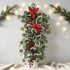 Red Berries Artificial Eucalyptus Leaves Faux Flower Christmas Hanging Vine  Christmas Festive