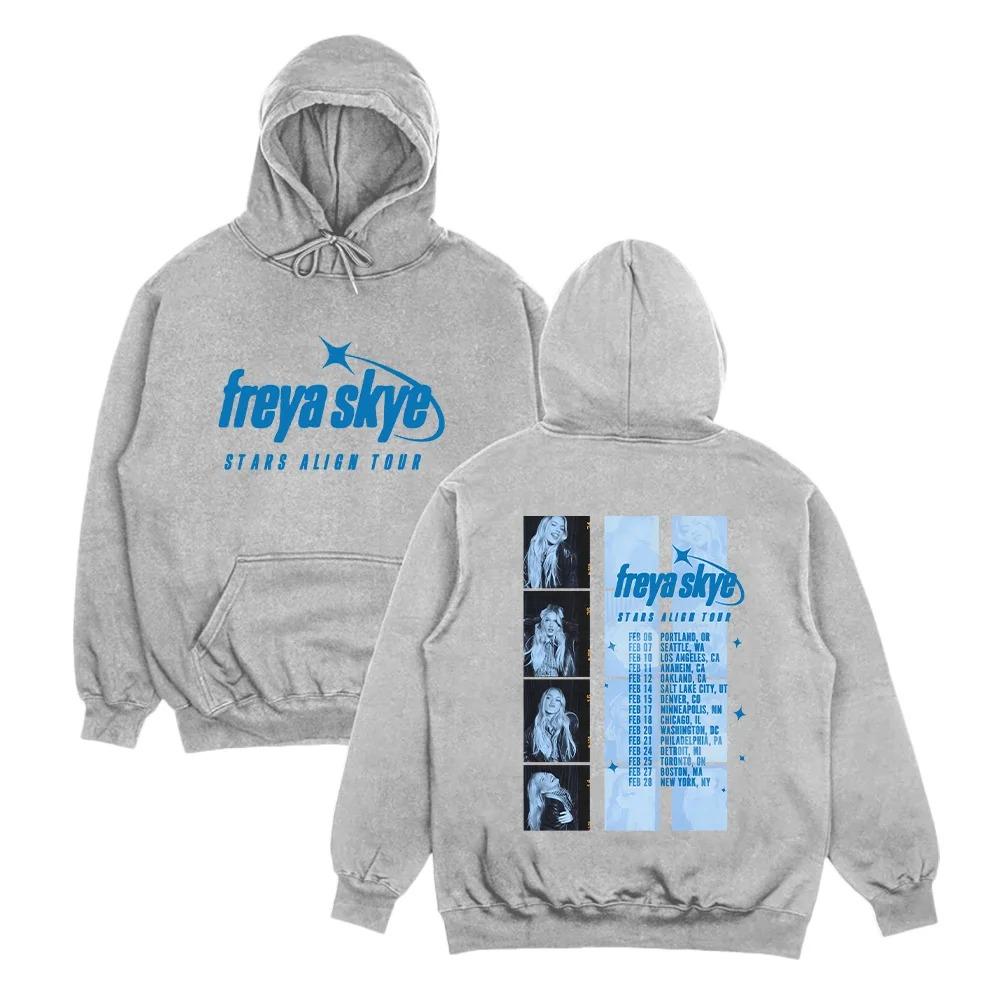 Freya Skye Printed Hoodie Men Women Autumn Winter Fleece Warm Oversized Streetwear Y2k Hip Hop Pullover Tracksuit Female Male Clothing