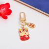 Chinese Style Lion Dance Keyring Loong Lunar New Year Pendant Fashion Zodiac Dragon Keychain  Kids