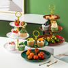 2/3 Layer Dessert Plate Gold Snack Platter New Cake Stand Fruit Tray  Party