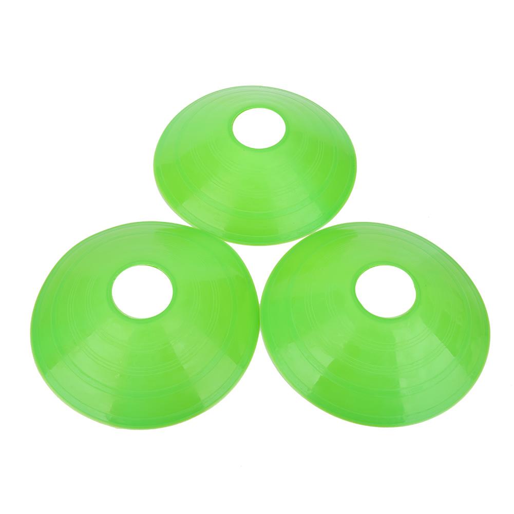 10 Pcs Practical Mini Field Cone Discs Marker Soccer Football Sports Speed Training Tool(Green)