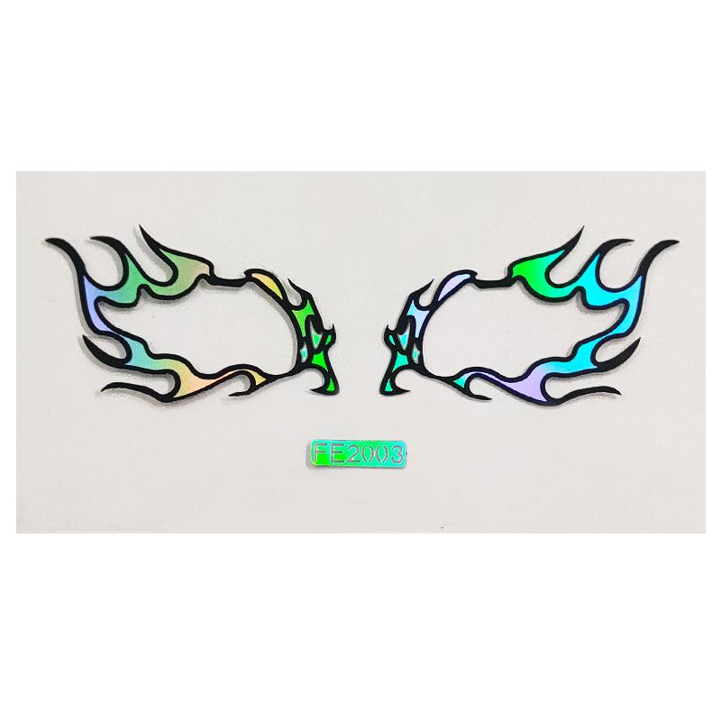 Временная наклейка для лица, наклейка для татуировки, сценическое искусство, наклейка для красоты, сделай сам, имитация лазерного лазера, наклейка для лица, наклейка