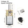 Rebower Micro Reduction Gear Motor with Full Metal Gearbox, 500RPM DC 6V, for DIY RC Aircraft and Model Cars, 2 Pieces