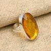 Honey Topaz Gemstone Handmade 925 Solid Sterling Silver Ring Jewelry For Her