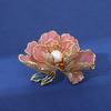 Flow Pink Peony Natural Pearl Brooch Atmospheric Pin Coat Jacket Gift Brooch Direct Supply
