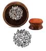 Printtoo Craft Textile Rose Цветочный узор Круглый деревянный резиновый штамп Scrap-booking-2