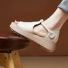 New Soft Leather Sandals, Flat Velcro Casual Open-toe Soft-soled Shoes, Versatile and Fashionable Women's Shoes